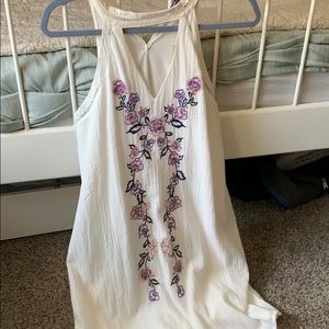White halter dress